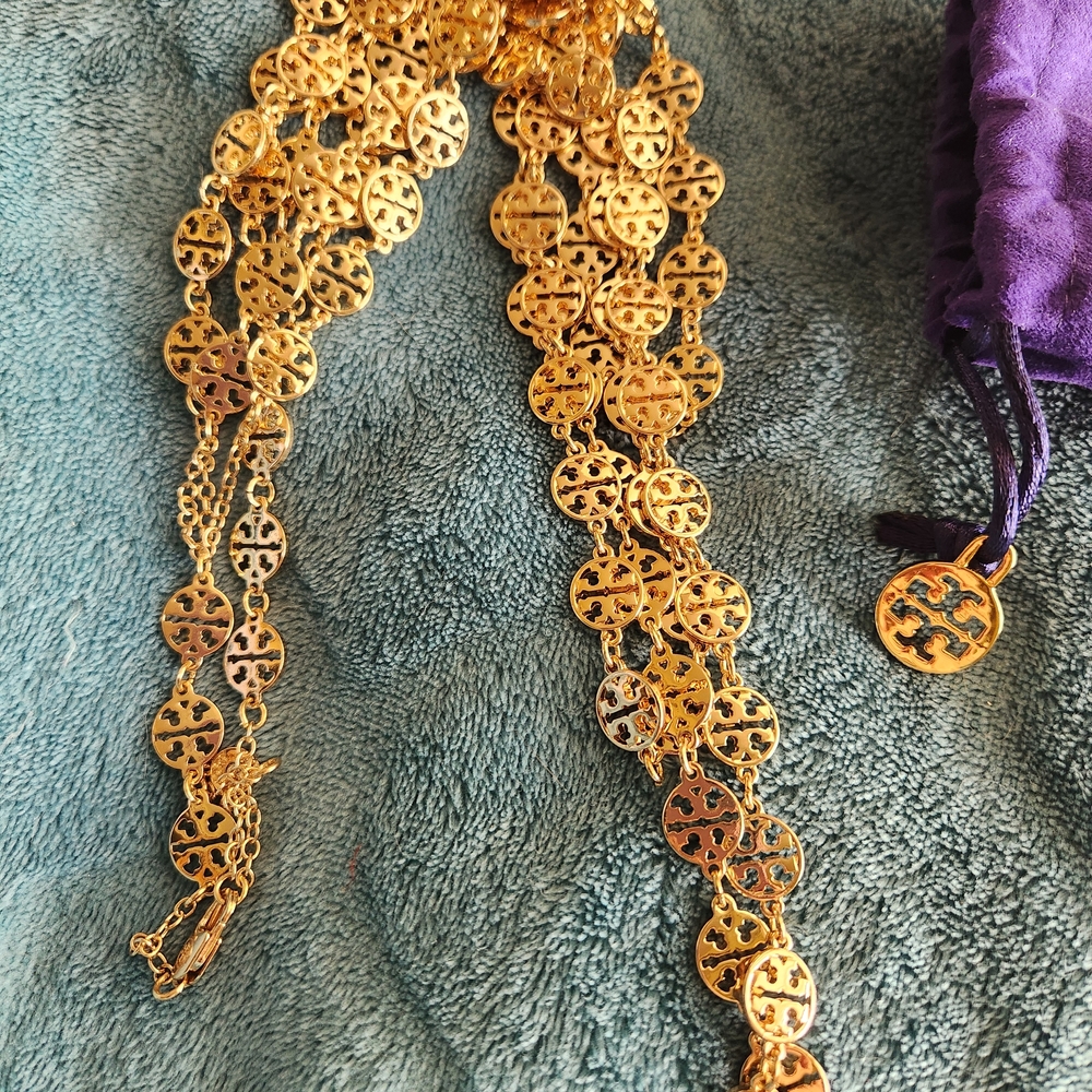 Tory Burch Gold Multi Layered Necklace - Picture 3 of 6